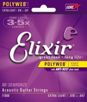 Струни Elixir Acoustic 80/20 Bronze PW Extra Light 10-47 