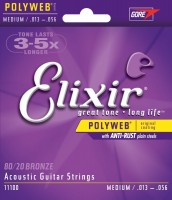 Струни Elixir Acoustic 80/20 Bronze PW Medium 13-56 