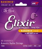 Струни Elixir Acoustic 80/20 Bronze NW Extra Light 10-47 