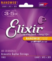 Struny Elixir Acoustic 80/20 Bronze NW Light 12-53 