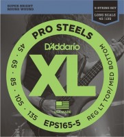 Струни DAddario XL ProSteels 5-String Bass 45-135 