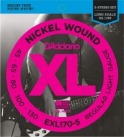 Фото - Струни DAddario XL Nickel Wound Bass 5-String 45-130 