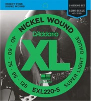 Струни DAddario XL Nickel Wound Bass 5-String 40-125 