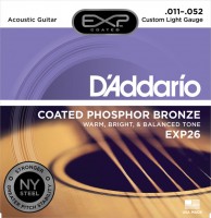 Фото - Струни DAddario EXP Coated Phosphor Bronze 11-52 