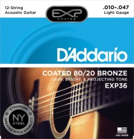 Фото - Струни DAddario EXP Coated 80/20 Bronze 12-String 10-47 