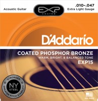 Фото - Струни DAddario EXP Coated Phosphor Bronze 10-47 