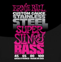 Фото - Струни Ernie Ball Slinky Stainless Steel Bass 45-100 