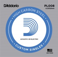 Струни DAddario Single Plain Steel 008 