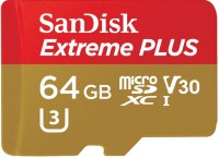 Zdjęcia - Karta pamięci SanDisk Extreme Plus V30 microSD UHS-I U3 64 GB