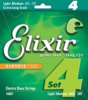 Фото - Струни Elixir Bass Nanoweb X-Long 45-105 
