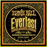 Struny Ernie Ball Everlast Coated 80/20 Bronze 10-50 