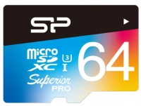 Фото - Карта пам'яті Silicon Power Superior Pro Color microSD UHS-I Class 10 64 ГБ