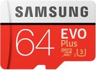 Фото - Карта пам'яті Samsung EVO Plus 100 Mb/s microSDXC UHS-I U3 64 ГБ
