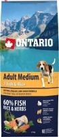 Karm dla psów Ontario Adult Medium 7 Fish/Rice 12 kg