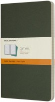 Zdjęcia - Notatnik Moleskine Set of 3 Ruled Cahier Journals Large Green 