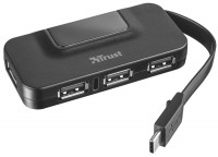 Zdjęcia - Czytnik kart pamięci / hub USB Trust Oila USB-C to 4 Port 