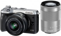 Zdjęcia - Aparat fotograficzny Canon EOS M6  kit 15-45 + 55-200