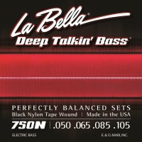 Struny La Bella Deep Talkin' Bass Black Nylon Tape  50-105 