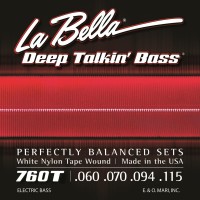 Фото - Струни La Bella Deep Talkin' Bass White Nylon Tape 60-115 