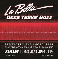 Фото - Струни La Bella Deep Talkin' Bass Black Nylon Tape 60-115 