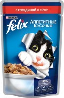 Фото - Корм для кішок Felix Packaging Adult Fantastic Jelly Beef  20 pcs