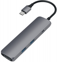 Zdjęcia - Czytnik kart pamięci / hub USB Satechi Slim Aluminum Type-C Multi-Port Adapter 4K 