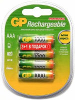 Фото - Акумулятор / батарейка GP Rechargeable 4xAAA 1000 mAh (3+1) 