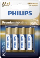 Фото - Акумулятор / батарейка Philips Premium Alkaline 4xAA 