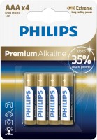 Акумулятор / батарейка Philips Premium Alkaline 4xAAA 