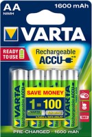 Фото - Акумулятор / батарейка Varta Rechargeable Accu  4xAA 1600 mAh