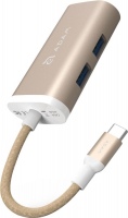 Zdjęcia - Czytnik kart pamięci / hub USB ADAM Elements CASA Hub eC301 3 port USB-C to Lan Hub 