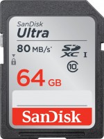 Фото - Карта пам'яті SanDisk Ultra 80MB/s SD UHS-I Class 10 64 ГБ