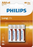 Акумулятор / батарейка Philips LongLife 4xAAA 