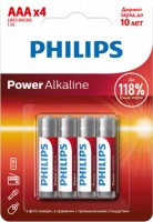Акумулятор / батарейка Philips Power Alkaline  4xAAA