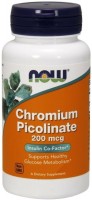 Спалювач жиру Now Chromium Picolinate 200 mcg 100 шт