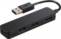 Czytnik kart pamięci / hub USB Hama Slim 1:4 USB 2.0 Hub 