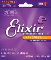Struny Elixir Acoustic 80/20 Bronze NW 12-String 10-47 