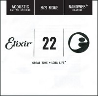 Zdjęcia - Struny Elixir Acoustic Nanoweb 80/20 Bronze Single 22 