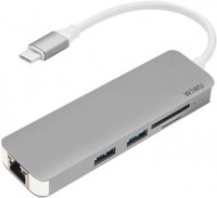 Zdjęcia - Czytnik kart pamięci / hub USB WiWU USB-C Type Dock T4 
