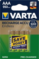 Акумулятор / батарейка Varta Rechargeable Accu Endless  4xAAA 950 mAh