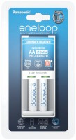 Фото - Зарядка для акумуляторної батарейки Panasonic Compact Charger + Eneloop 2xAA 1900 mAh 