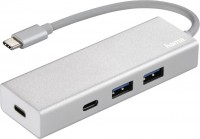 Кардридер / USB-хаб Hama USB 3.1 Type-C Hub 1:4 Aluminium 