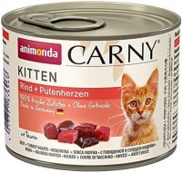 Zdjęcia - Karma dla kotów Animonda Kitten Carny Beef/Turkey Heart  200 g 6 pcs