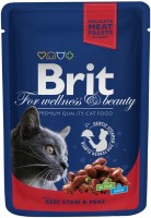 Фото - Корм для кішок Brit Premium Pouch Beef/Peas 100 g 