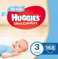 Zdjęcia - Pielucha Huggies Ultra Comfort Boy 3 / 168 pcs 