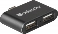 Zdjęcia - Czytnik kart pamięci / hub USB Defender Quadro Dual 