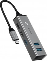 Zdjęcia - Czytnik kart pamięci / hub USB BASEUS USB-C to 3xUSB 3.0 and 2xUSB 2.0 