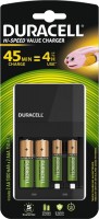 Зарядка для акумуляторної батарейки Duracell CEF14 + 2xAA 1300 mAh + 2xAAA 750mAh 