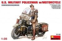 Model do sklejania (modelarstwo) MiniArt U.S. Military Policeman w/Motorcycle (1:35) 
