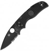 Ніж / мультитул Spyderco Native 5 Combination Edge Black 